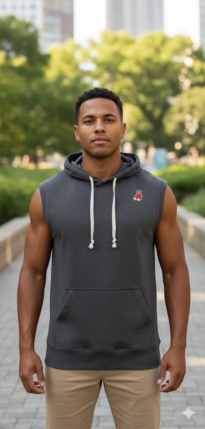 TRIBLEND SLEEVELESS HOODED SWEATSHIRT