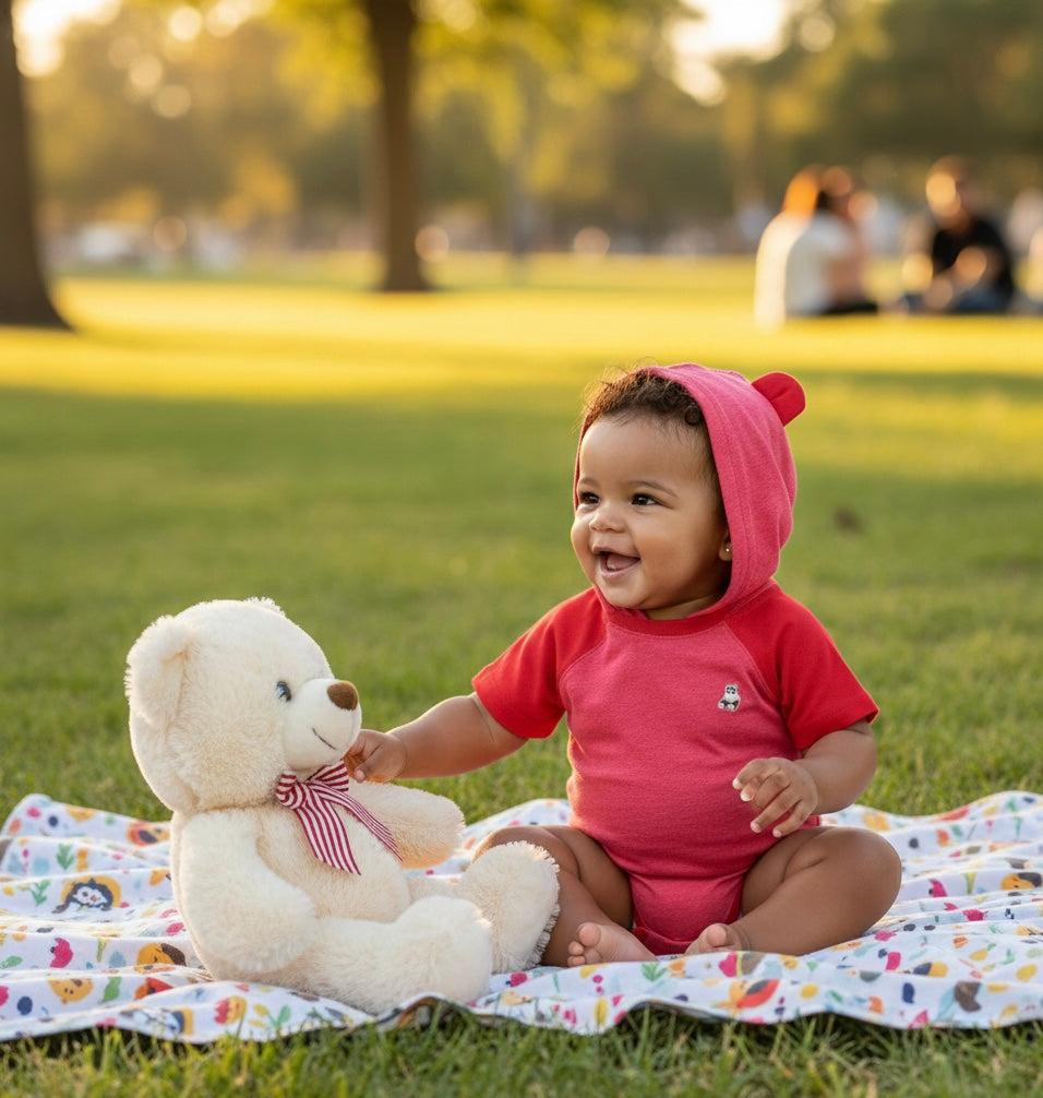 Infant Hooded “Bear Ears” Bodysuit