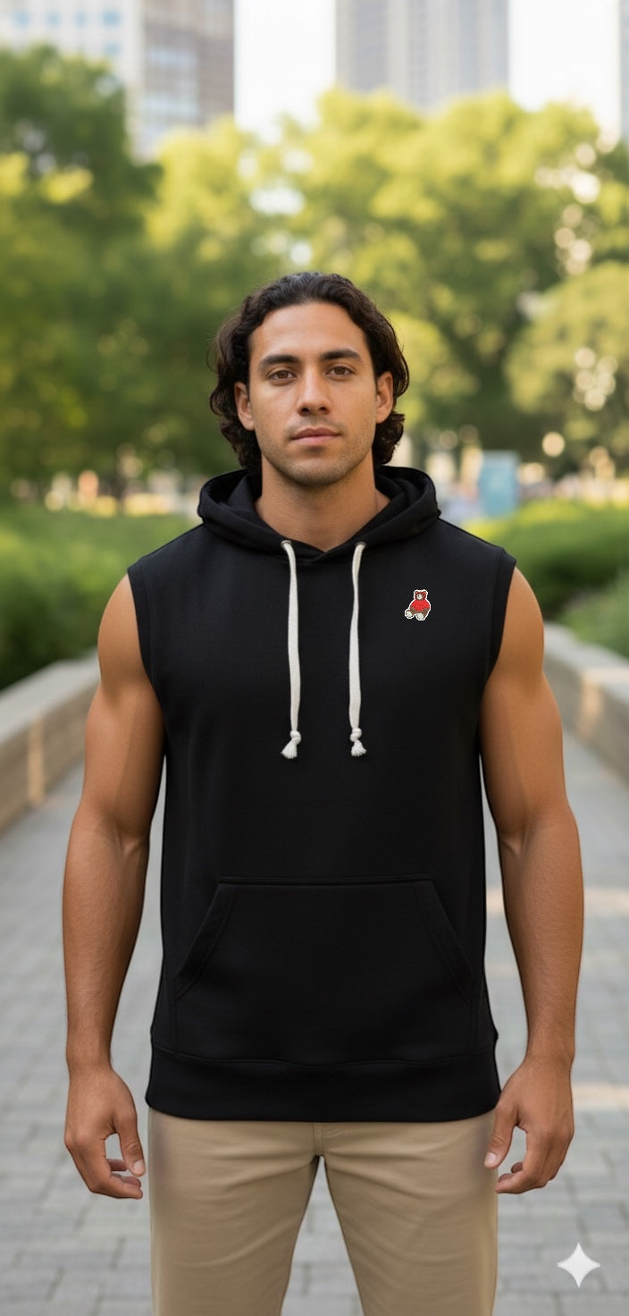 TRIBLEND SLEEVELESS HOODED SWEATSHIRT