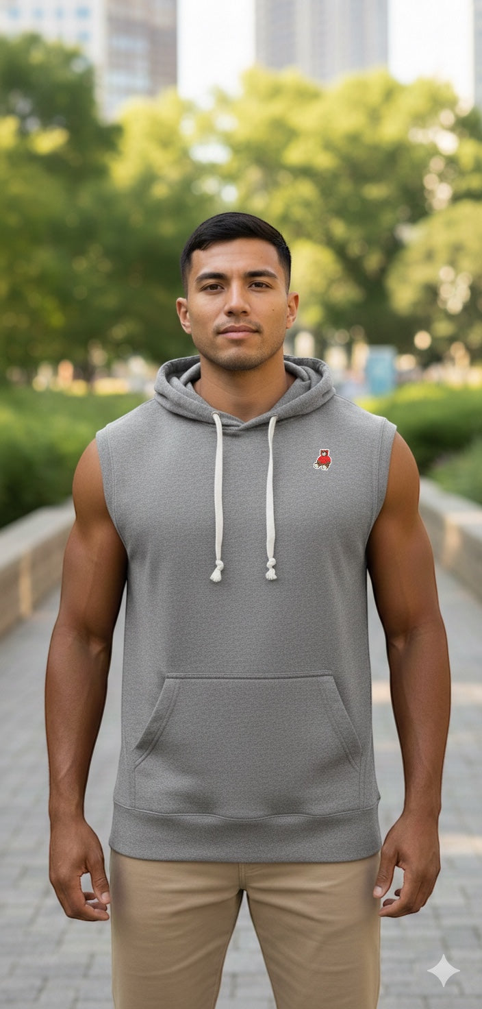 TRIBLEND SLEEVELESS HOODED SWEATSHIRT