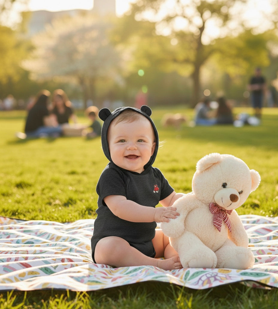 Infant Hooded “Bear Ears” Bodysuit