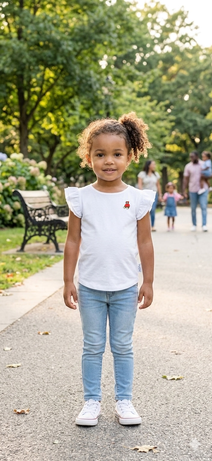 Toddler Girls Flutter Sleeve Tee